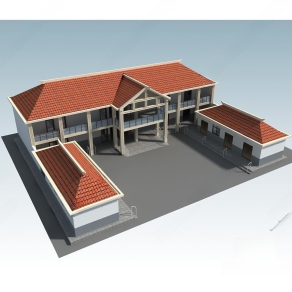 现代敬老院3D模型下载